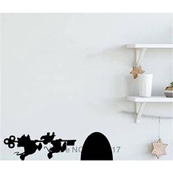 Foto van Muursticker plintsticker zwart muizen met sleutel lopen naar rechts 18 cm x 6 cm woonkamer zolder slaapkamer
