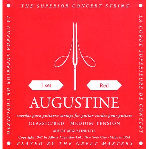 Foto van Augustine classic red medium tension snarenset klassieke gitaar