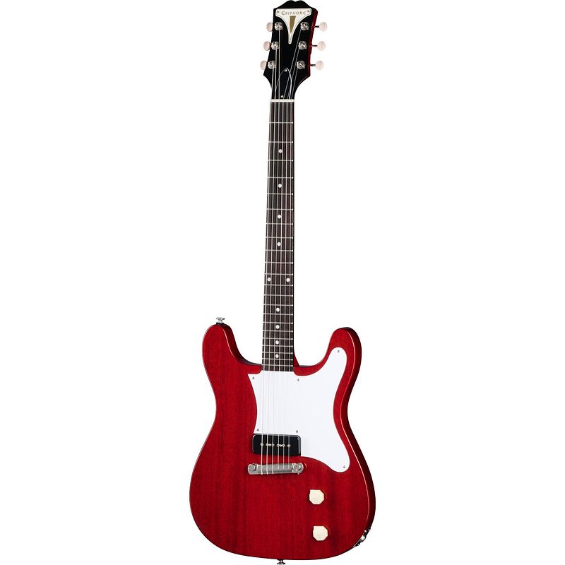 Foto van Epiphone usa collection coronet vintage cherry elektrische gitaar met hardshell gitaarkoffer