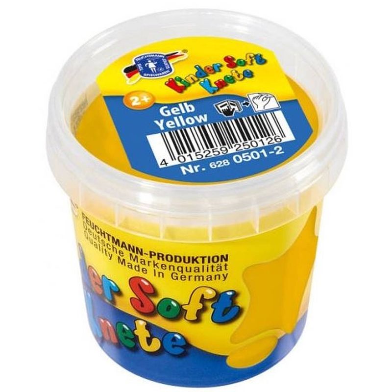 Foto van Feuchtmann kinder soft knete basic klei 150 gram geel