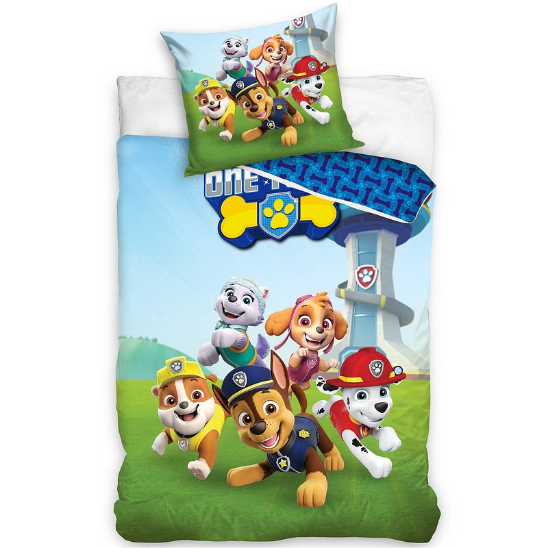 Foto van Paw patrol baby dekbedovertrek, one team - 100 x 135 / 40 x 60 cm - katoen