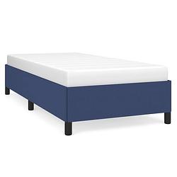 Foto van The living store bedframe - duurzaam - bedframe - afmeting- 193 x 93 x 35 cm - kleur- blauw