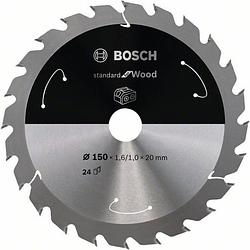 Foto van Bosch accessories bosch 2608837674 cirkelzaagblad 150 x 20 mm aantal tanden: 24 1 stuk(s)