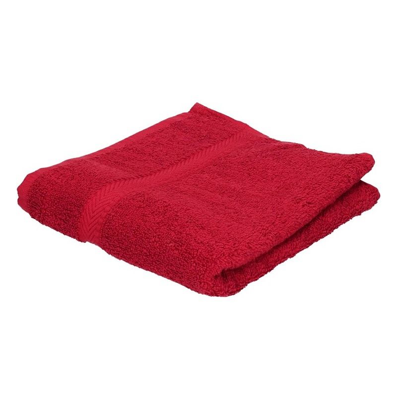 Foto van Voordelige handdoek rood 50 x 100 cm 420 grams - badhanddoek