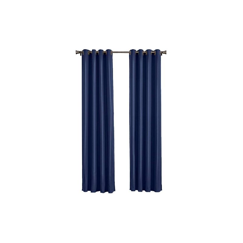 Foto van Larson - luxe verduisterend gordijn met ringen- 150x250 cm - dark blue