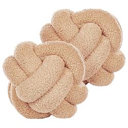 Foto van Beliani malni - sierkussen-beige-bouclé