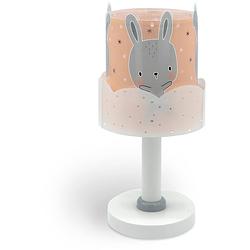 Foto van Dalber tafellamp baby bunny junior 30 cm e14 40w roze/grijs