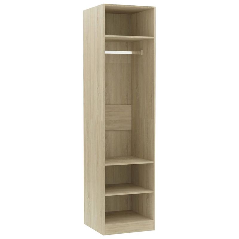 Foto van The living store kledingkast compact - 50 x 50 x 200 cm - sonoma eiken