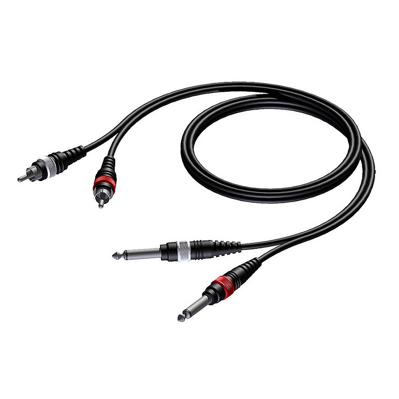 Foto van Procab cab631 basic 2x jack male - 2x rca 5.00 meter