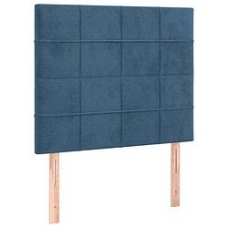 Foto van Vidaxl hoofdborden 2 st 90x5x78/88 cm fluweel donkerblauw