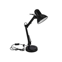 Foto van Gebor - verstelbare bureaulamp - tafellamp - lamp op voet - verstelbaar - zwart - metaal - industrieel design -