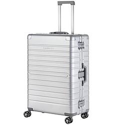 Foto van Carryon uld reiskoffer 76cm - luxe aluminium koffer met dubbel tsa-slot en wielen - zilver
