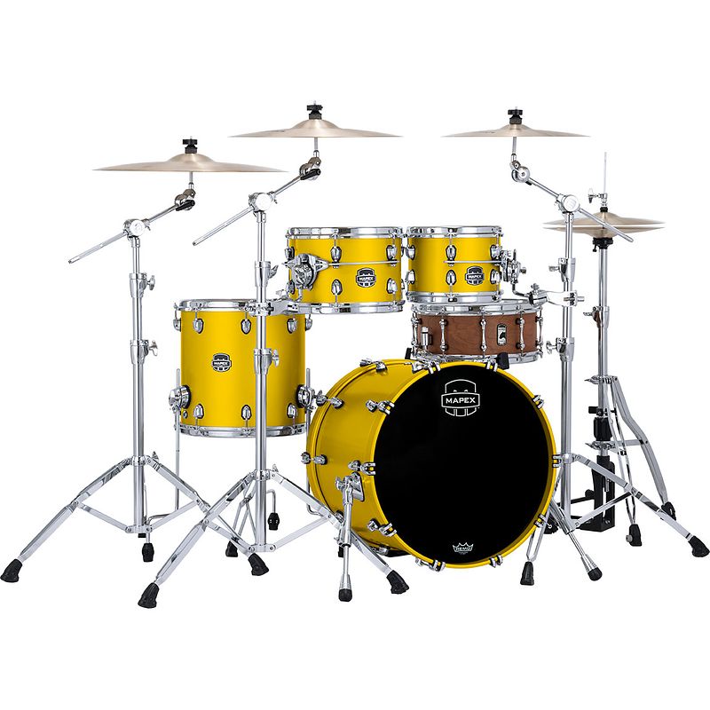 Foto van Mapex se504xm saturn evolution maple fusion tuscan yellow 4-delige shellset