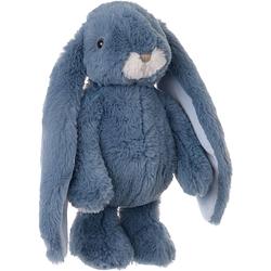 Foto van Bukowski pluche konijn knuffeldier - blauw - staand - 30 cm - knuffel huisdieren