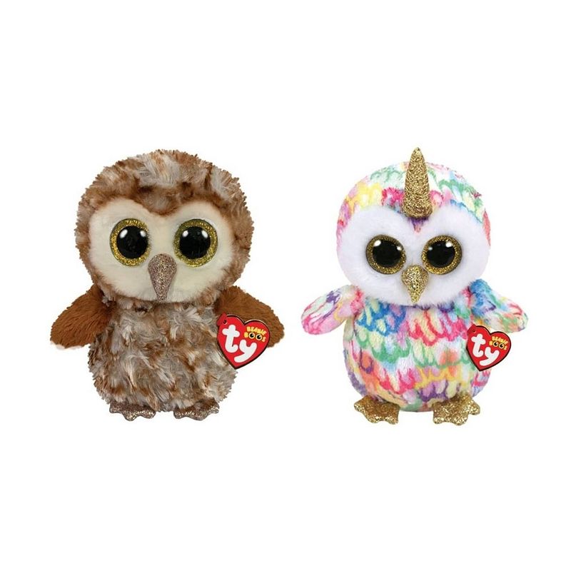 Foto van Ty - knuffel - beanie buddy - percy owl & enchanted owl