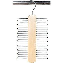 Foto van Fsc® houten - chrome stropdassen hanger, voor 20 stropdassen