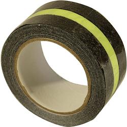 Foto van Aidapt glow in the dark antislip tape - zwart met glow lijn - 5 meter lang