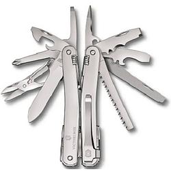 Foto van Victorinox swiss tool spirit mx clip 3.0224.mkb1 multitool aantal functies: 24 zilver