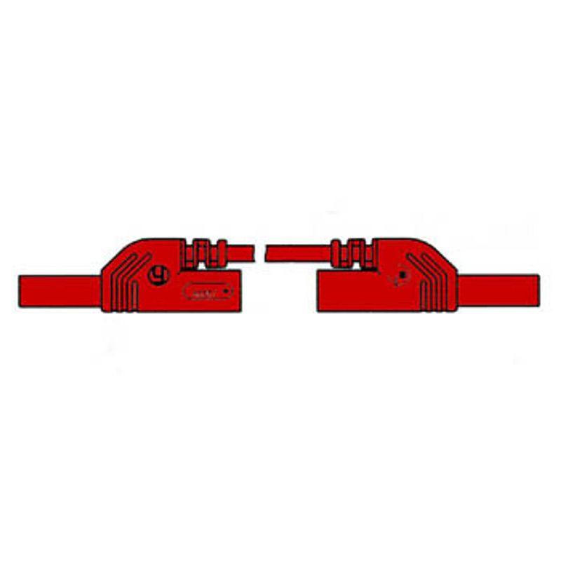 Foto van Contact protected injection-moulded measuring lead 4mm 25cm / red (mlb-sh/ws 25/1)