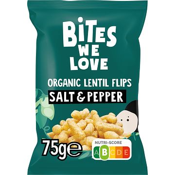 Foto van Biteswelove flip its salt & pepper lentil puffs 75g bij jumbo