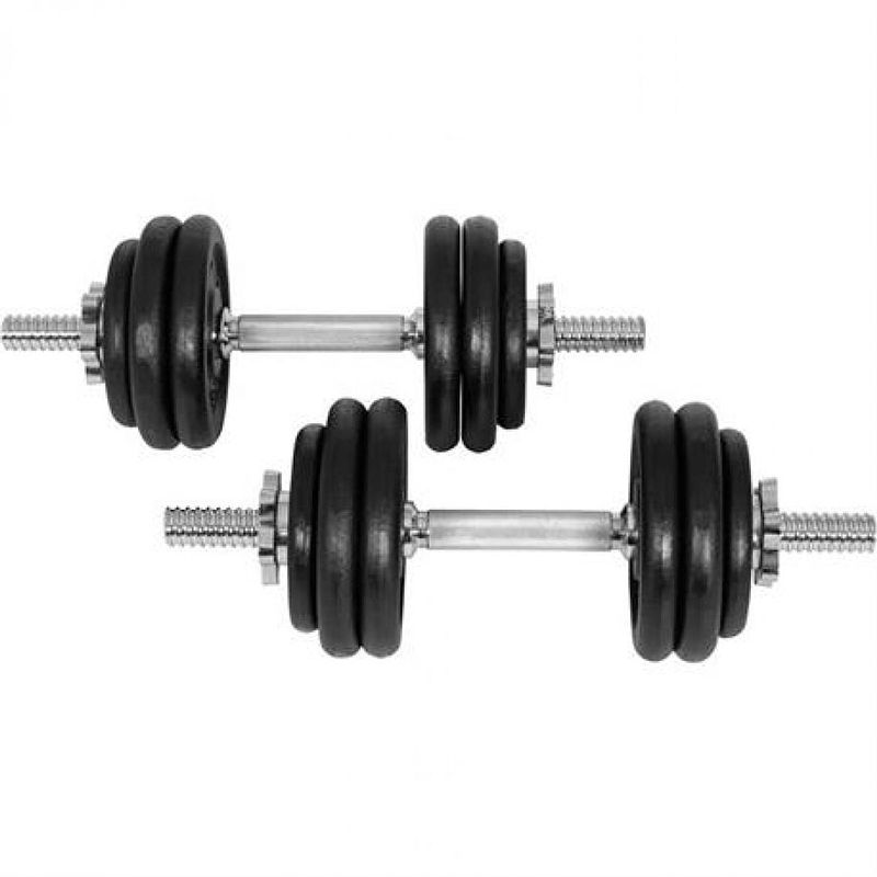 Foto van Gyronetics dumbellset - halterset - gietijzer - 30 kg - 25 mm