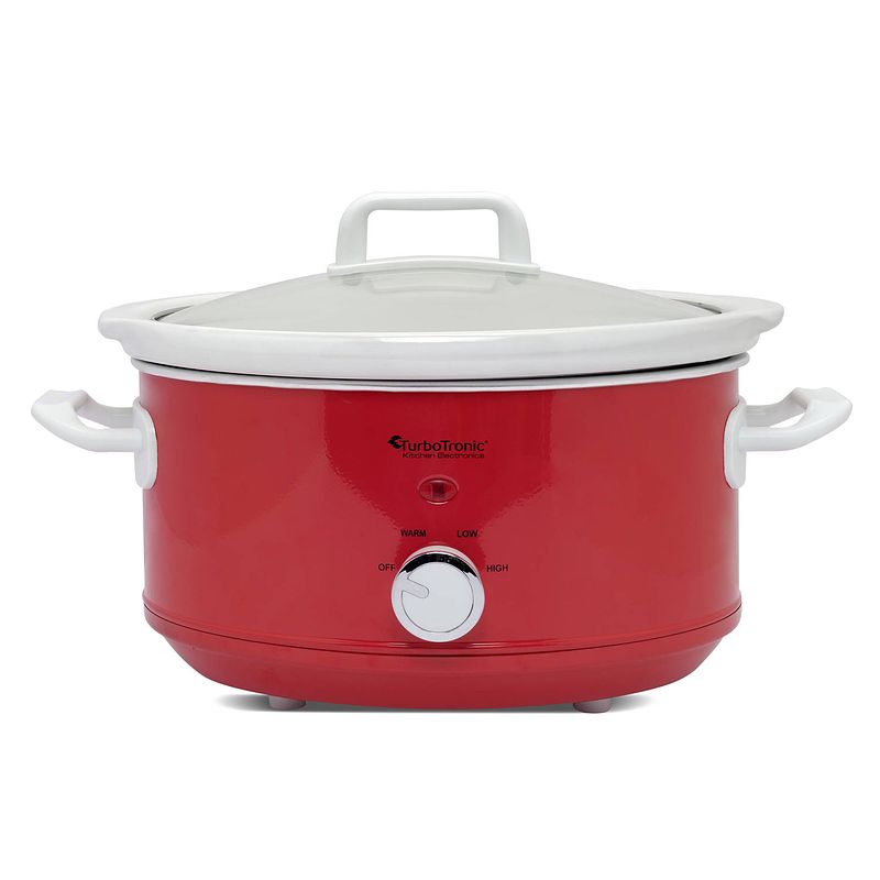 Foto van Turbotronic sc3p slowcooker - stomer - 3.5 liter - rood