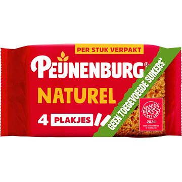 Foto van Peijnenburg ontbijtkoek naturel geen suiker per stuk verpakt 4 x 28g bij jumbo