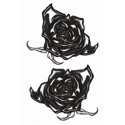 Foto van Tinsley neptatoeage gothic black roses polyester