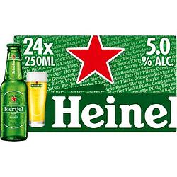 Foto van Heineken premium pilsener bier draaidop fles 24 x 25cl bij jumbo