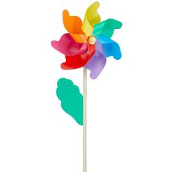 Foto van Cepewa windmolen tuin/strand - speelgoed - multi kleuren - 75 cm - windwijzers