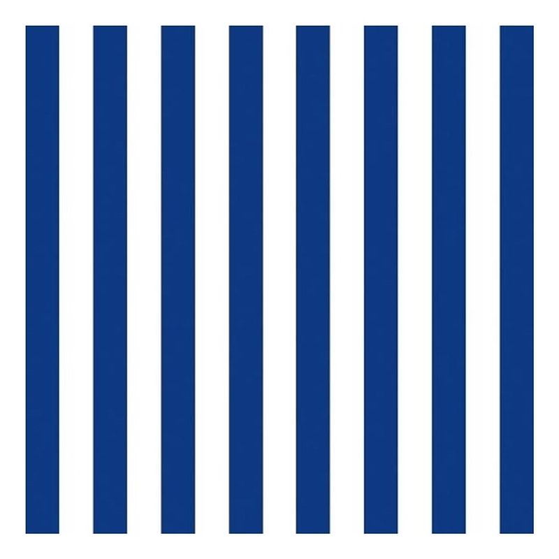 Foto van 40x servetten gestreept marineblauw/wit 3-laags - feestservetten