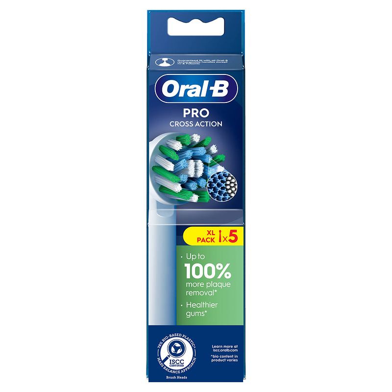 Foto van Oral-b opzetborstels crossaction wit - 5 stuks