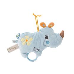 Foto van Nici muziekknuffel manuffi 2d neushoorn 20 cm pluche blauw