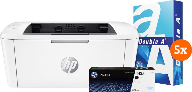 Foto van Hp laserjet m110we + 1 extra zwarte toner + 2.500 vellen a4 papier