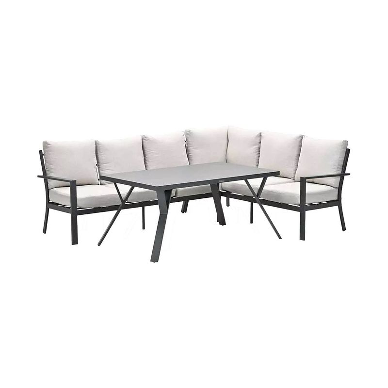 Foto van Gi sergio lounge dining set 3-delig - links - black/copper