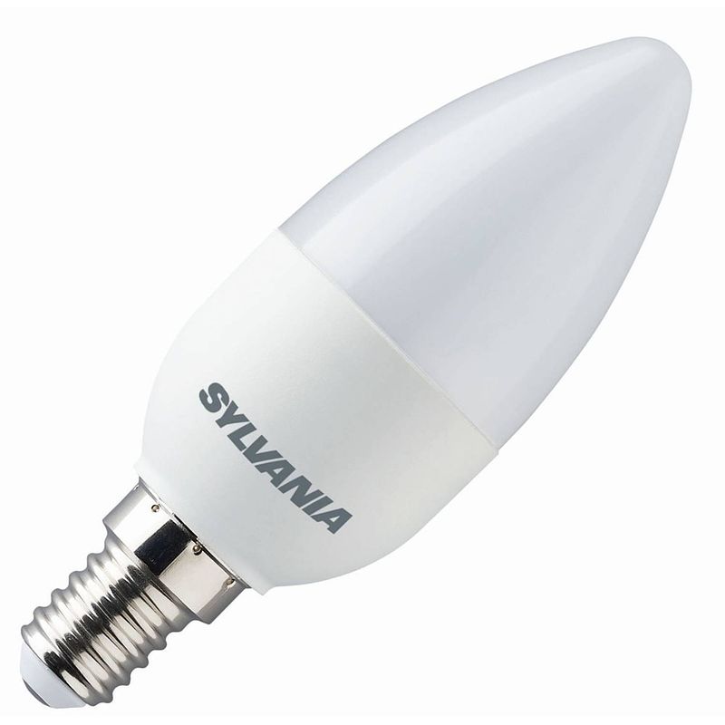 Foto van Sylvania toledo sundim kaarslamp led 6,5w (vervangt 40w) kleine fitting e14