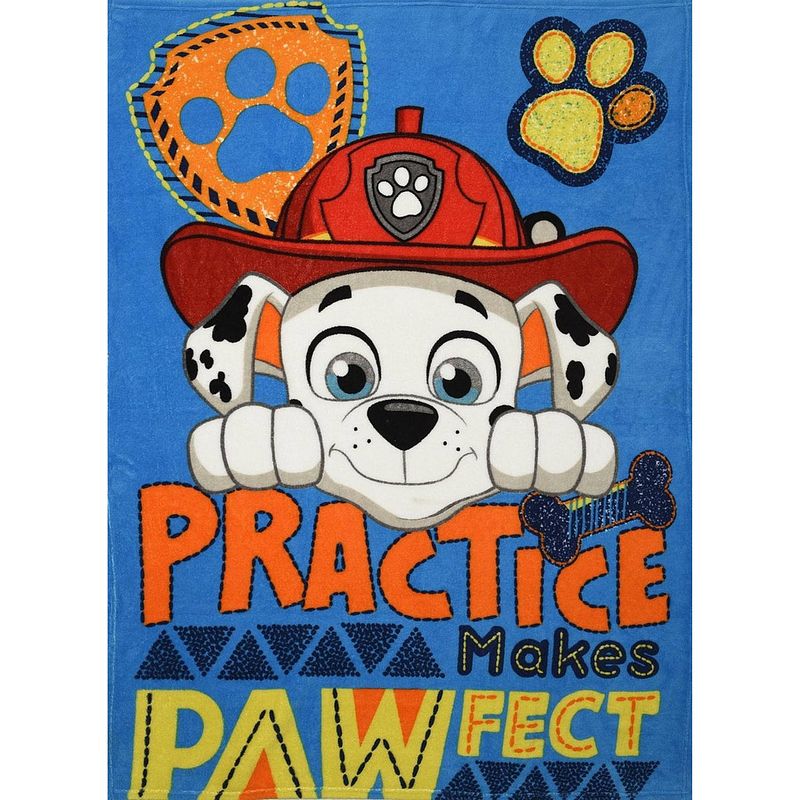 Foto van Paw patrol kinderkamer fleecedeken blauw 100 x 140 cm - plaids