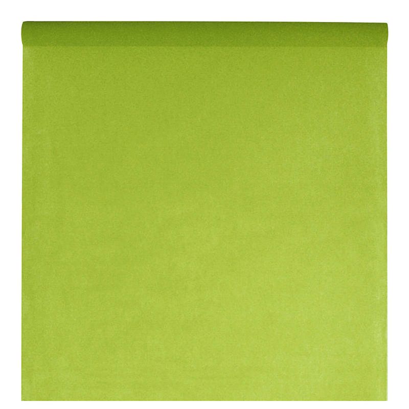 Foto van Feest tafelkleed op rol - groen - 120 cm x 10 m - non woven polyester - feesttafelkleden