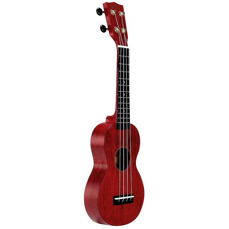 Foto van Mahalo ms1trd slimline series sopraan ukelele transparent red