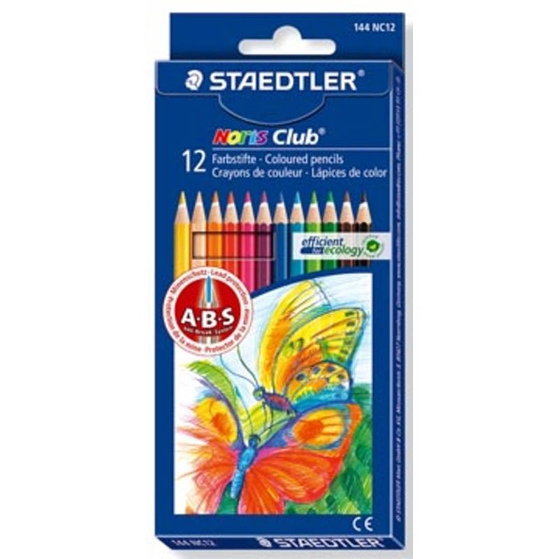 Foto van Staedtler kleurpotlood noris club 12 potloden in een kartonnen etui