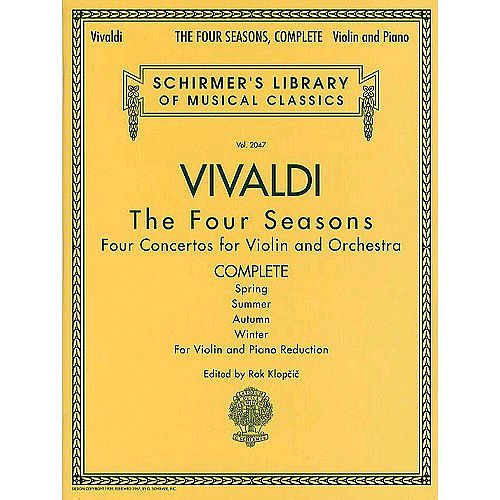 Foto van G. schirmer - vivaldi: the four seasons - voor viool en piano