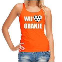 Foto van Oranje fan tanktop / kleding holland wij houden van oranje ek/ wk voor dames s - feestshirts