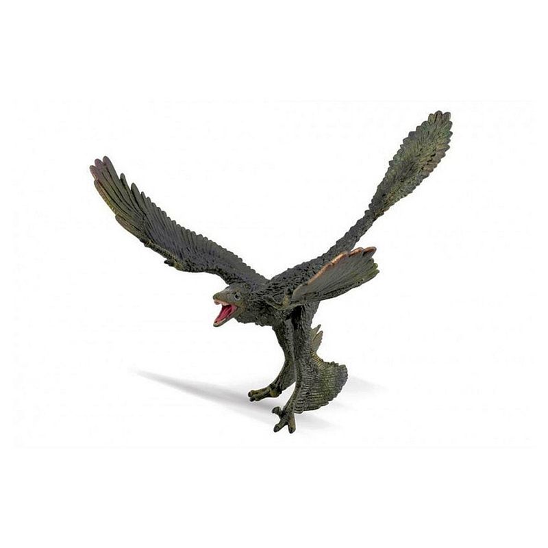 Foto van Collecta dinosaurus microraptor junior 20 cm rubber donkergroen