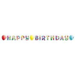 Foto van Amscan happy birthday banner balloons 174 x 13 cm papier