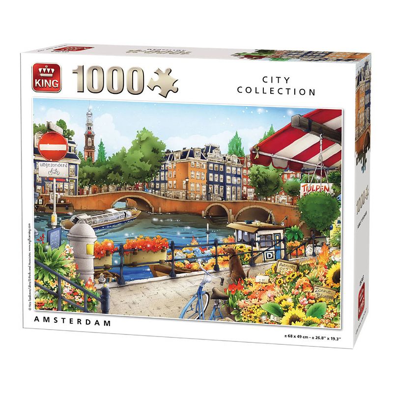 Foto van King puzzel city collection amsterdam - 1000 stukjes