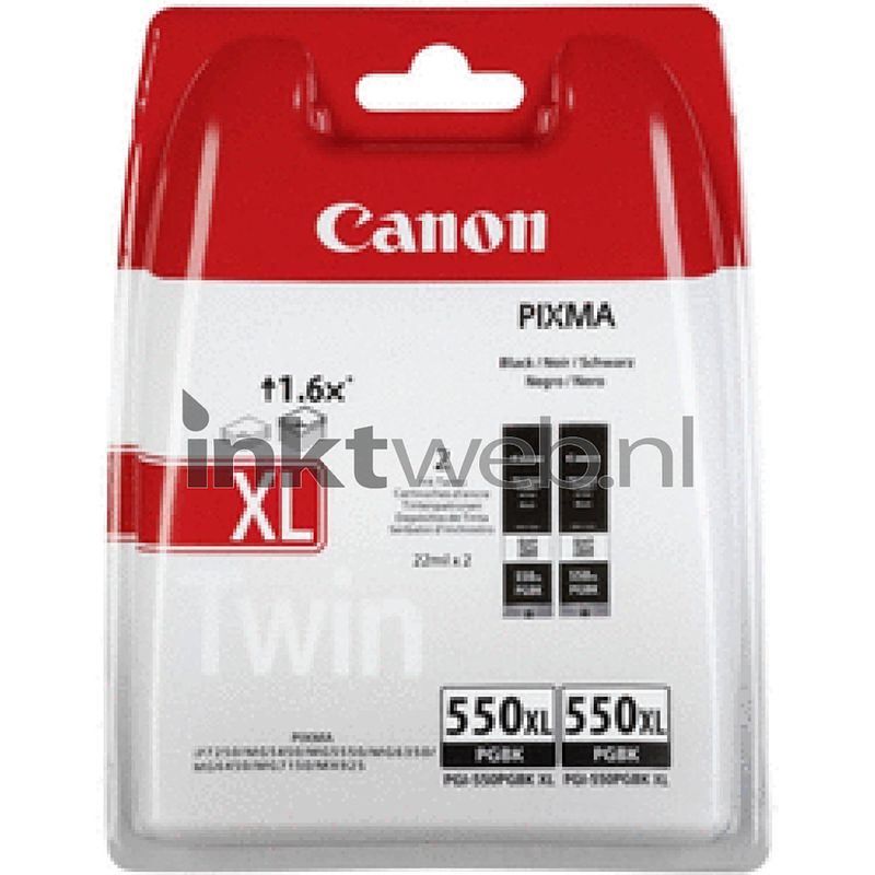 Foto van Canon pgi-550xl twinpack zwart cartridge