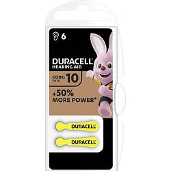 Foto van Za10 batterij voor hoortoestel zink-lucht 1.45 v 90 mah duracell 10ac 6 stuk(s)