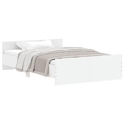 Foto van Vidaxl bedframe met hoofd- en voeteneinde wit 120 x 190 cm