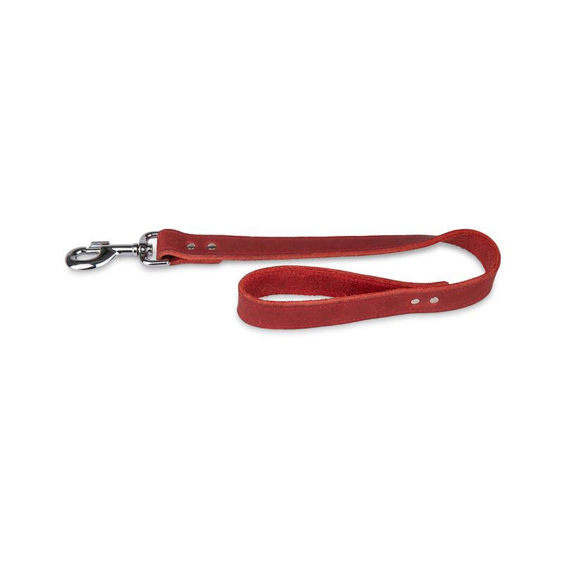 Foto van Dierenbenodigdheden vadigran leiband hond geolied leder rood 50cmx25mm xl