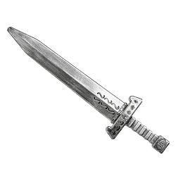Foto van Verkleed speelgoed ridder zwaard van plastic 48 cm - verkleedattributen